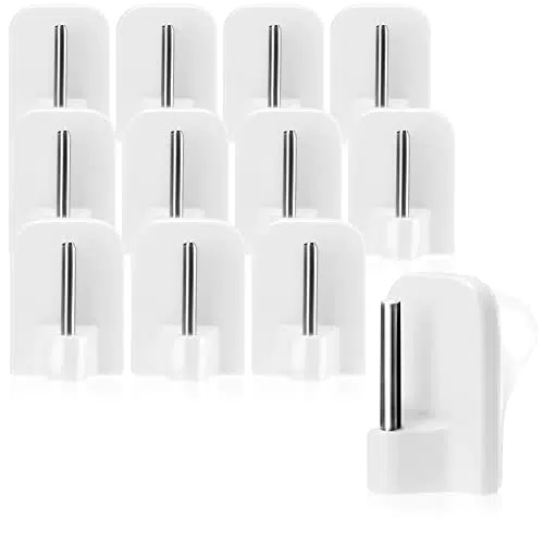 com-four® Selbstklebende Gardinenhaken für Gardinenstangen und Vitragestangen