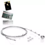 com-four® Fotodrahtseil mit 12 Magneten – Ideal zum Aufhängen von Fotos