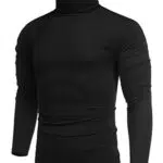 COOFANDY Herren Rollkragenpullover Slim Fit Langarm Unterziehrolli Baumwolle