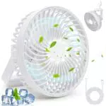 COZII Mini Ventilator – Tragbarer USB Ventilator mit LED und Timer für Camping und Büro