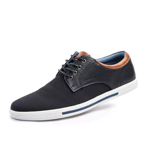 Cusolemore Herren Schnürhalbschuhe Business Sneaker mit Gummisohle und atmungsaktivem Obermaterial