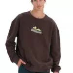 Dagi Oversize Sweatshirt mit langen Ärmeln und Rundhalsausschnitt