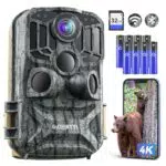 DEATTI Wildkamera 4K 48MP HD mit WLAN, Bluetooth und Nachtsicht