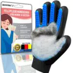 DEZENDO® Fellpflegehandschuh für Hunde und Katzen mit Massageeffekt