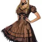Dirndl Damen Premium Dirndl mit Bluse für besondere Anlässe