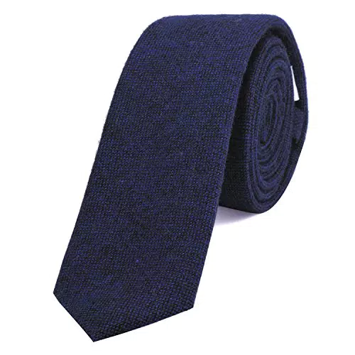 DonDon Herren Krawatte 6 cm Baumwolle schwarz-grau Fischgrätenmuster
