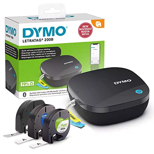 DYMO LetraTag XR Beschriftungsgerät Handgerät, Tragbares Etikettiergerät & VARTA Batterien AA