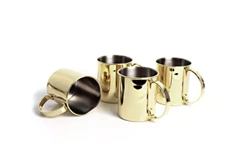 ECHTWERK Kupferbecher-Set aus Edelstahl für Cocktails und Kaltgetränke