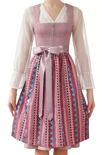 EIISSION Dirndl Damen midi Lang Trachtenkleid Trachtenmode Oktoberfest