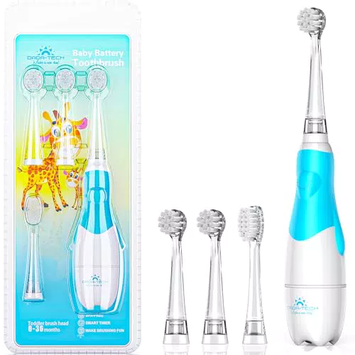 Oral-B Elektrische Zahnbürste für Kinder ab 1 Jahr mit LED-Licht und Timer
