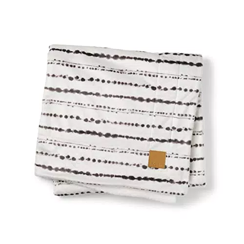Elodie Details Babydecke aus Oeko-Tex Pearl Velvet extra Weich 75 x 100 cm - Monogram Print