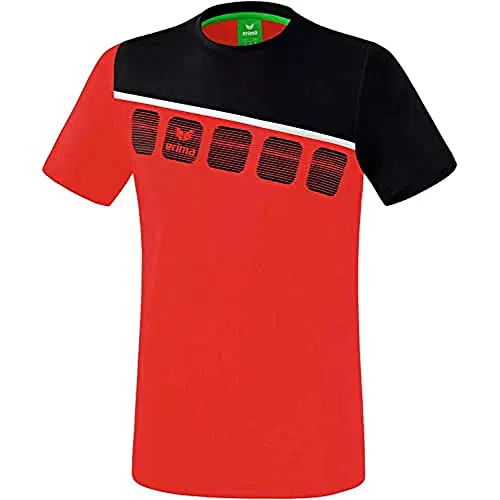 Erima Kinder 5-C T-Shirt, new royal/schwarz/weiß, 128