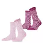 ESPRIT Damen Socken Fine Line - Gemusterte Baumwollsocken für jeden Tag