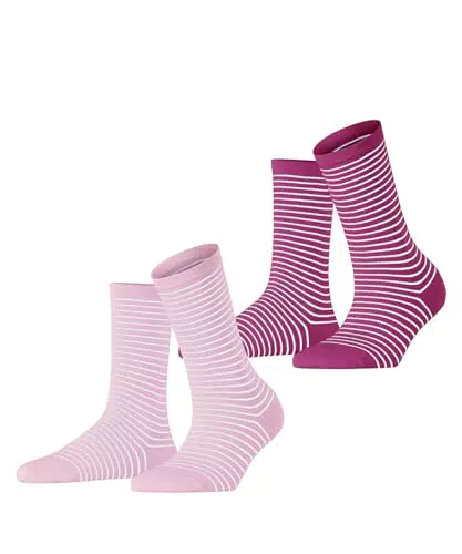 ESPRIT Damen Socken Fine Line - Gemusterte Baumwollsocken für jeden Tag