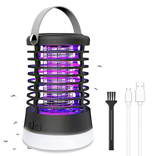 EUQQZU Elektrischer Insektenvernichter für Camping mit 3 Lichtmodi und USB-Anschluss