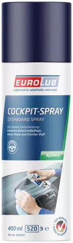 EUROLUB Cockpit Spray – Pflege- und Glanzspray für das Armaturenbrett, Apfelduft