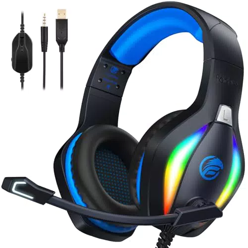 Fachixy FC100 Gaming Headset für PS4, PS5, PC, Xbox und Nintendo Switch mit Mikrofon