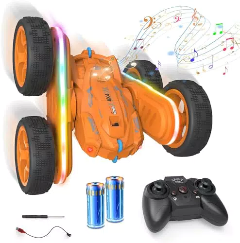 RC-Stunt-Auto mit Allradantrieb und 360° drehbarer Fernbedienung für Kinder