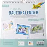 Folia Dauerkalender Spiralbindung 23 x 24 cm für Bilder und Fotos bis 13 x 18 cm