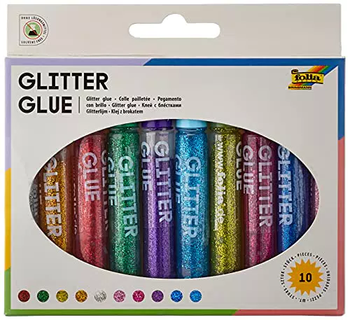 Folia 574 Glitterkleber – Kreative Klebestifte für Malen und Dekorieren