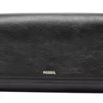 Fossil Brieftasche für Frauen Logan, Leder/Polyurethan Trim Klappe Clutch schwarz 19