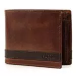 Fossil Brieftasche für Herren Quinn, 100% Leder Bifold braun 11