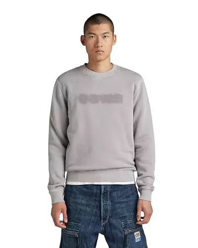 G-STAR RAW Herren Sweatshirt mit Distressed-Logo, Modell D24410-D575