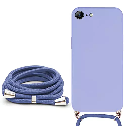 Galful iPhone SE 3 Handykette Hülle, Silikon Anti-Scratch Kette für iPhone 8/7