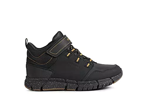 Geox Jungen J Flexyper Boy B Abx Stiefeletten, Black Dk Yellow