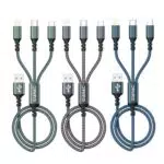 GIANAC 3-in-1 Universal Ladekabel für iPhone, Android, Galaxy, Huawei, Oneplus