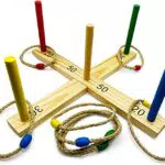 GICO Ringwurfspiel aus Holz für Kinder und Erwachsene – Spielspaß für die Familie