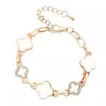 Gilieyer Vierblättriges Kleeblatt Armband mit Kubikzirkon für Frauen