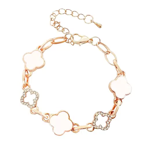 Gilieyer Vierblättriges Kleeblatt Armband mit Kubikzirkon für Frauen