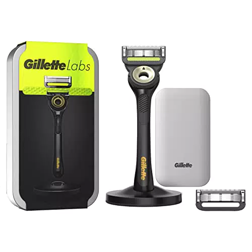Gillette Labs Nassrasierer für Herren mit Reinigungs-Element und Reise-Etui