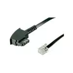Goobay 68536 TAE Telefonkabel 6m - TAE-F Stecker auf RJ11/RJ14 Flachkabel