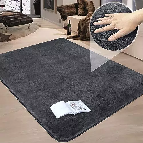 Granbest Luxus Teppich im Kaninchenfell-Stil, Anti-Rutsch, für Wohnzimmer und Küche