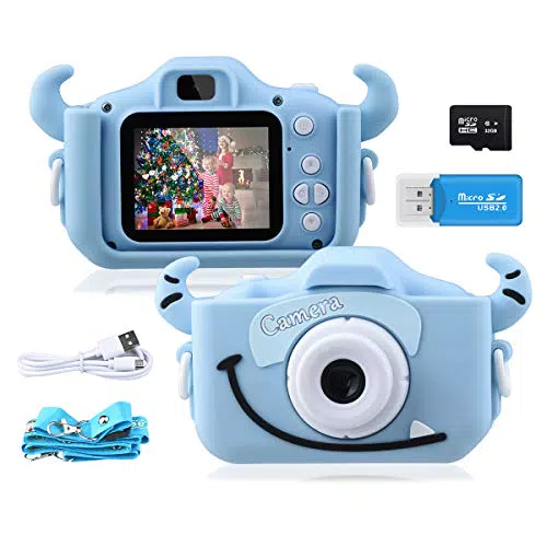 Kinder Kamera - Digitalkamera für Kinder, 2.0” Display, 1080P HD Fotoapparat für Weihnachten & Geburtstag