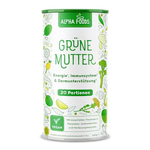 Grüne Mutter 2.0 - Akazienfaserpulver, Weizengras, Chlorella und mehr für Smoothies