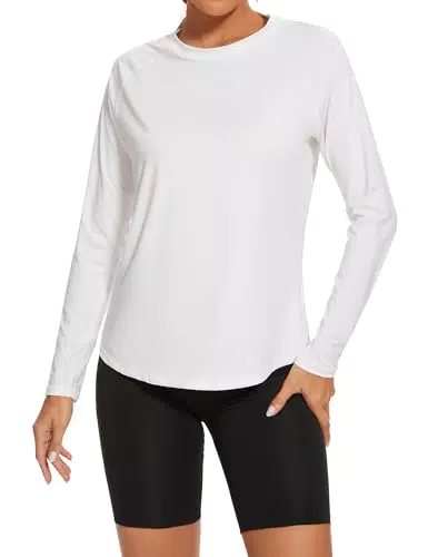 Gyabnw Damen Yoga Shirt Rundhals – Sportoberteil für Fitness und Laufen