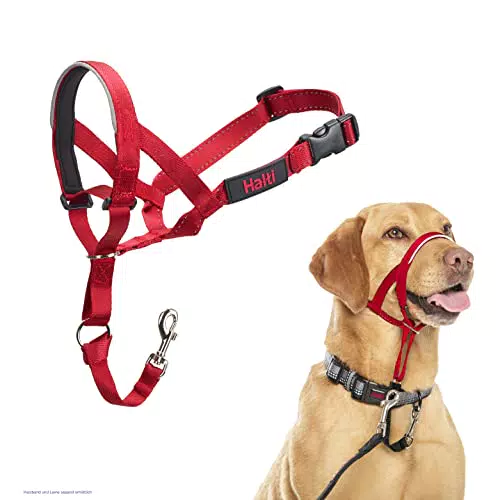 HALTI Kopfgeschirr - Anti-Zug-Halsband für mittelgroße Hunde, einfache Anpassung