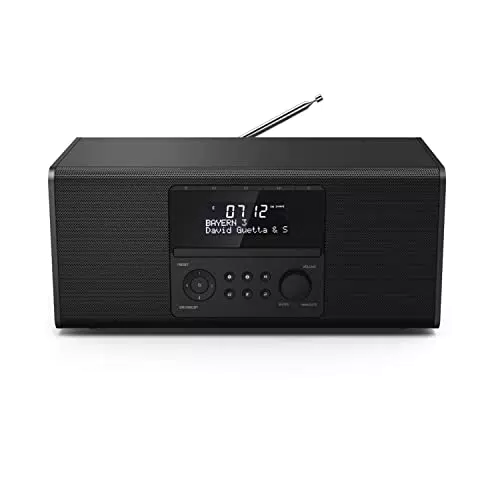 Hama DAB+ Radio mit CD-Player, Bluetooth, USB, UKW, DAB, Radio-Wecker