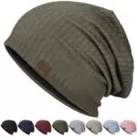 HAMUNI Slouchy Beanie Hip-Hop Weiche Leichte Laufende Beanie Mütze Atmungsaktivität Erwachsene Zwerg Hüte Chemo Cap Schädel Cap für Herren Damen