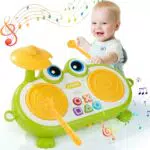 Hawthyhome Musikinstrumente für Kinder - 3 in 1 Trommel und Montessori Spielzeug