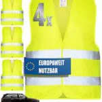 HELDENWERK Auto Warnweste - Reflektierende Sicherheitsweste für PKW und Pannenhilfe