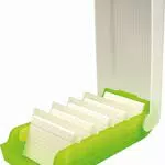 Helit H6901059 Karteikarten Box „the beebox“ DIN A8 quer, Lernkartei Aufbewahrung