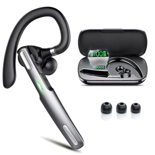 Hendari Bluetooth Headset V5.3 mit Dual Mic und Geräuschunterdrückung
