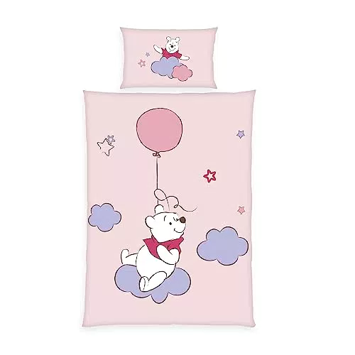 Herding Baby-Bettwäsche-Set Disney Winnie Pooh Wendemotiv mit Reißverschluss