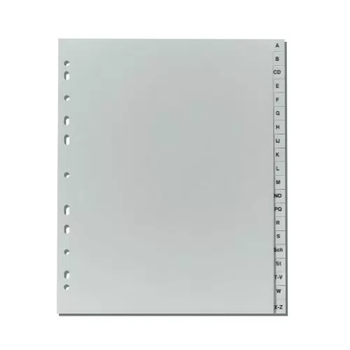 Herlitz Register A-Z, 24 x 29,7 cm, Überbreite, PP, Eurolochung