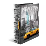 HERMA Ordner A4 New York, Kinder Ringordner mit Städte Motiv für Jungen und Mädchen
