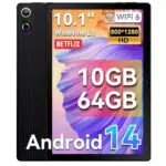 HotLight Tablet 10 Zoll, Octa-Core, 10GB RAM, 64GB Speicher, Android 14, WiFi 6